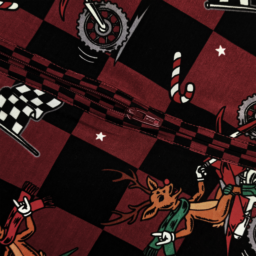 Rudolph The Red Nose Racer Zip Up Pajamas *PREORDER - SHIPPING OUT BETWEEN NOV 24 - DEC 6*