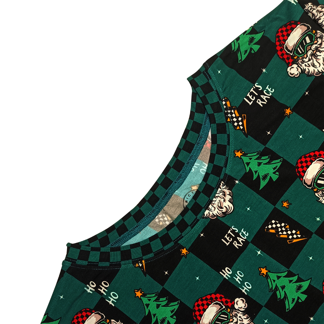 Let's Race Santa Unisex Adult Pajamas *PREORDER - SHIPPING OUT BETWEEN NOV 24 - DEC 6*