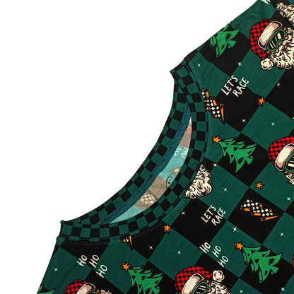 Let's Race Santa Unisex Adult Pajamas *PREORDER - SHIPPING OUT BETWEEN NOV 24 - DEC 6*