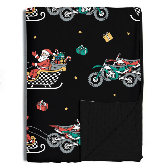 Santas Speedy Sleigh Blanket / Large *PREORDER - SHIPPING OUT BETWEEN NOV 24 - DEC 6*