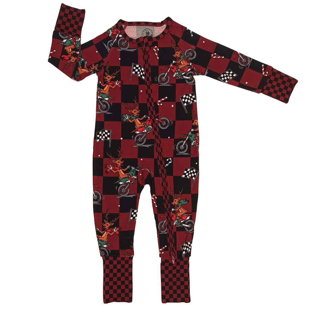 Rudolph The Red Nose Racer Zip Up Pajamas *PREORDER - SHIPPING OUT BETWEEN NOV 24 - DEC 6*