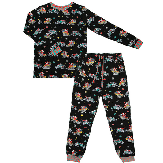 Santas Speedy Sleigh Unisex Adult Pajamas *PREORDER - SHIPPING OUT BETWEEN NOV 24 - DEC 6*
