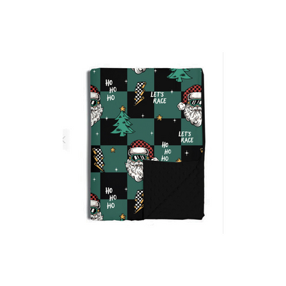 Let's Race Santa Blanket / Baby *PREORDER - SHIPPING OUT BETWEEN NOV 24 - DEC 6*