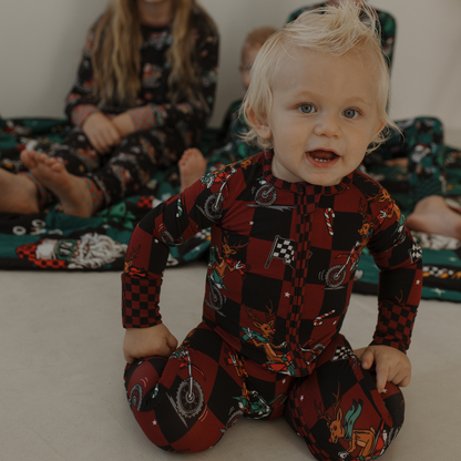 Rudolph The Red Nose Racer Zip Up Pajamas *PREORDER - SHIPPING OUT BETWEEN NOV 24 - DEC 6*